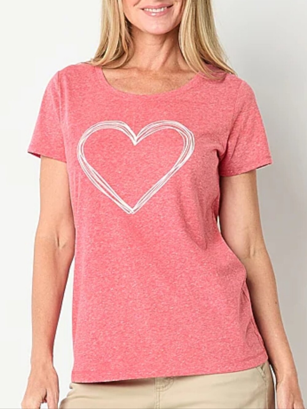 Coral Heart Graphic Tee